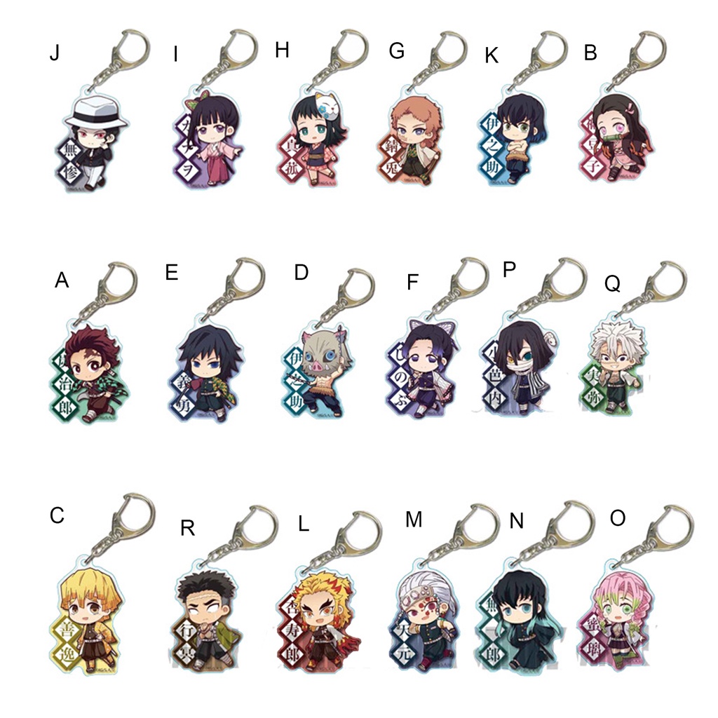 Móc Khóa Hình Demon Slayer Tanjiro Nezuko Bằng Thép Không Gỉ Bề Mặt Mịn Cho Nữ