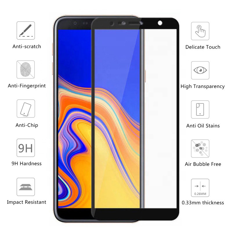 Kính cường lực Samsung galaxy J6 , J6 plus full màn hình 9D , 10D tặng kèm giấy lau 2 mặt