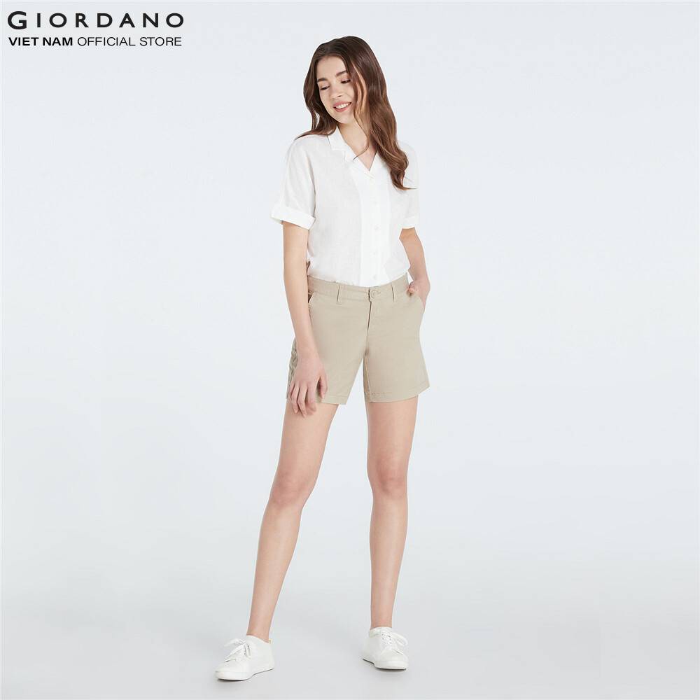 Quần Shorts Khaki Nữ Giordano 05409202