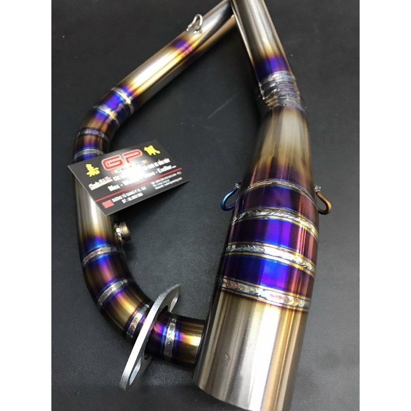 Cổ pô titan xài lon tăng 2 khúc cho xe winner sonic satria raider exciter 150