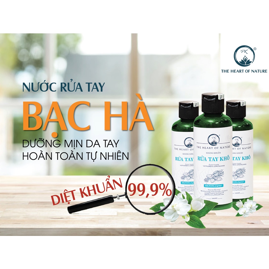 Combo 2 nước rửa tay khô PK cam ngọt, bạc hà sát khuẩn 100% - (100ml/chai) | BigBuy360 - bigbuy360.vn