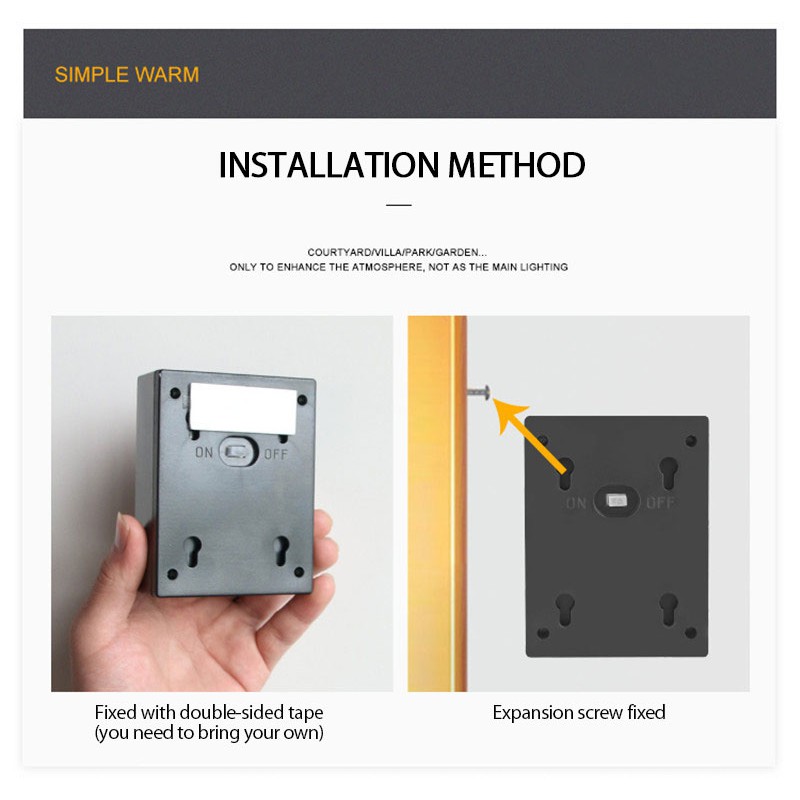 Đèn Led Gắn Tường Trang Trí Sân Vườn Sử Dụng Năng Lượng Mặt Trời