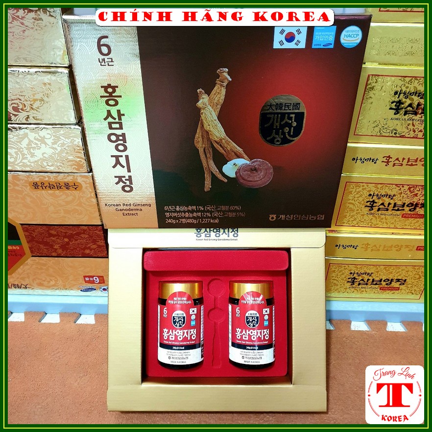 Cao hồng sâm linh chi Nonghyup hàn quốc - Cao sâm hàn quốc hộp 2 lọ x 240gr