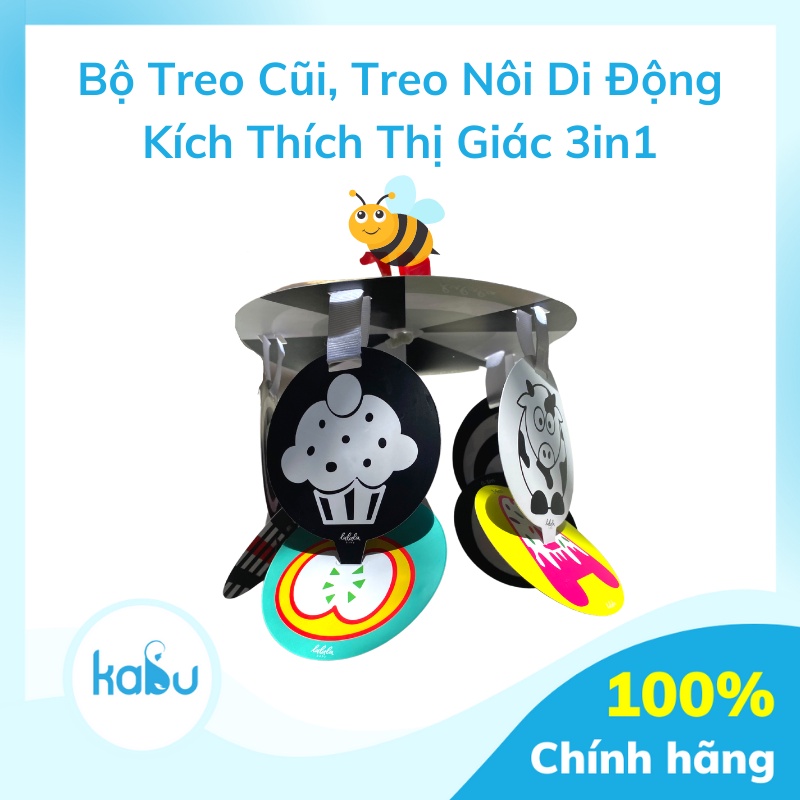 KABU - Bộ Treo Cũi, Treo Nôi Di Động Kích Thích Thị Giác 3in1 Lalala Baby Cho Bé Từ 0 Tháng Tuổi