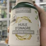 Tinh Dầu Hoa Anh Thảo Hữu Cơ Pháp Nat&Form Huile D’Onagre 200 Viên - Nội Địa Pháp- Cân bằng nội tiết , đẹp da
