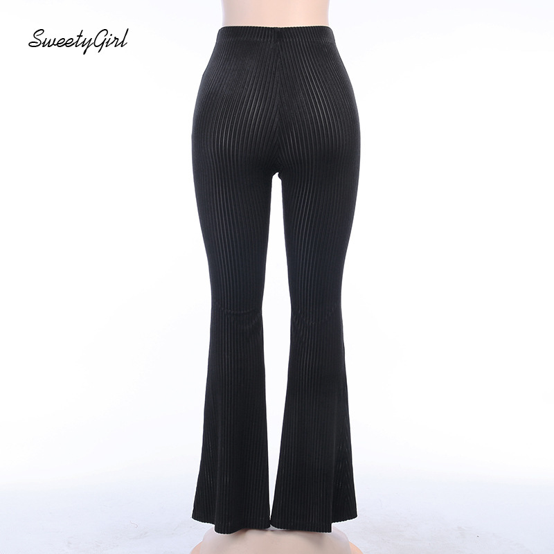 Quần Dài Ống Loe Màu Trơn Sành Điệu Thời Trang Cho Nữ