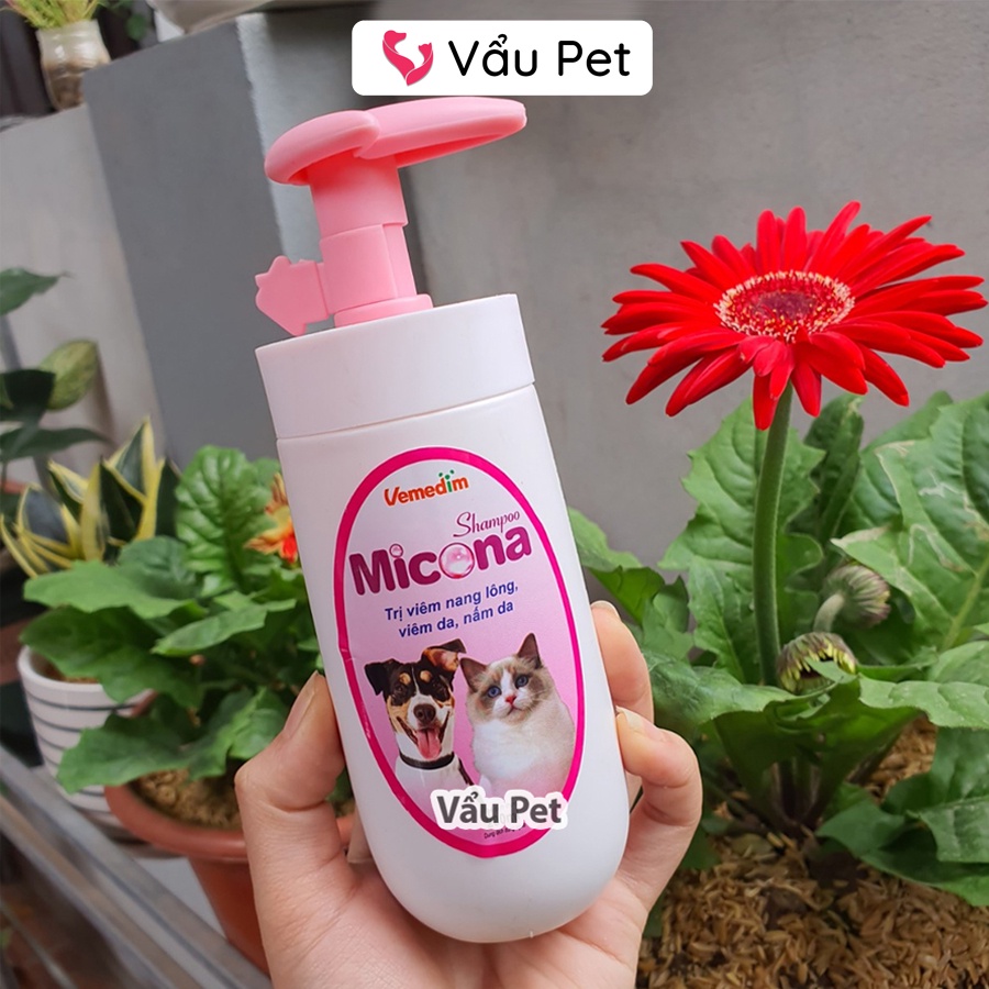 Sữa tắm cho chó mèo Micona Vemedim 200ml - Sữa tắm chó mèo trị nấm da, viêm da Vẩu Pet Shop
