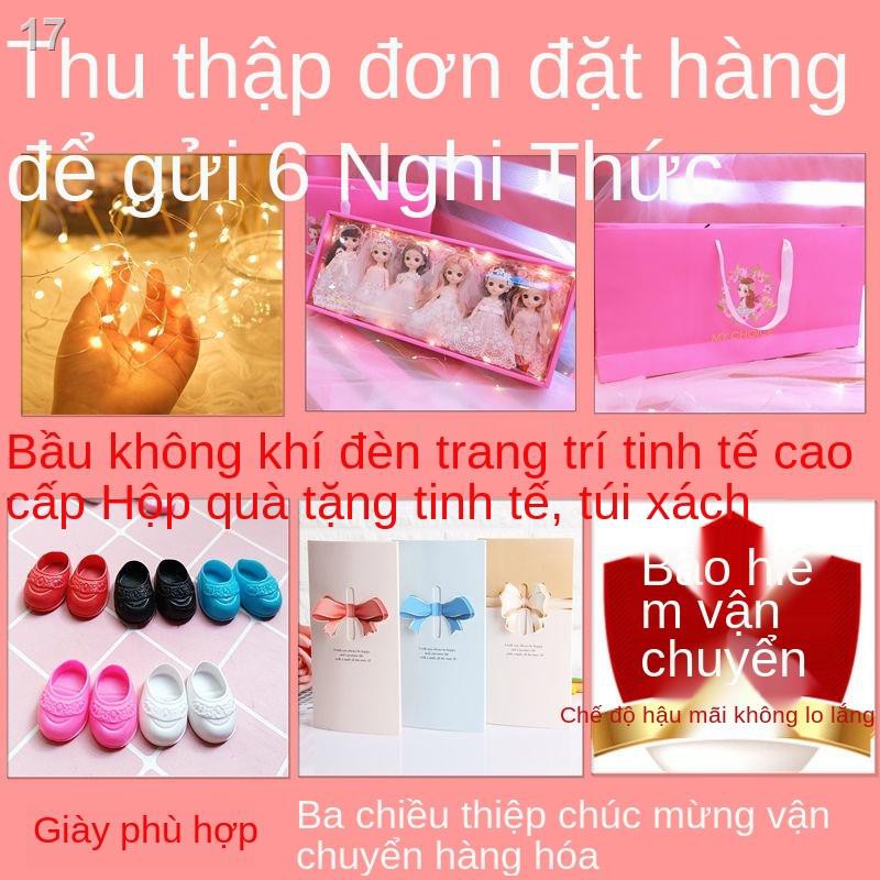 Quà tặng sinh nhật bé gái 12 tuổi đồ chơi Barbie bộ lớn 8 học tiểu Six 6 công chúa 10 nổi tiếng trên mạng