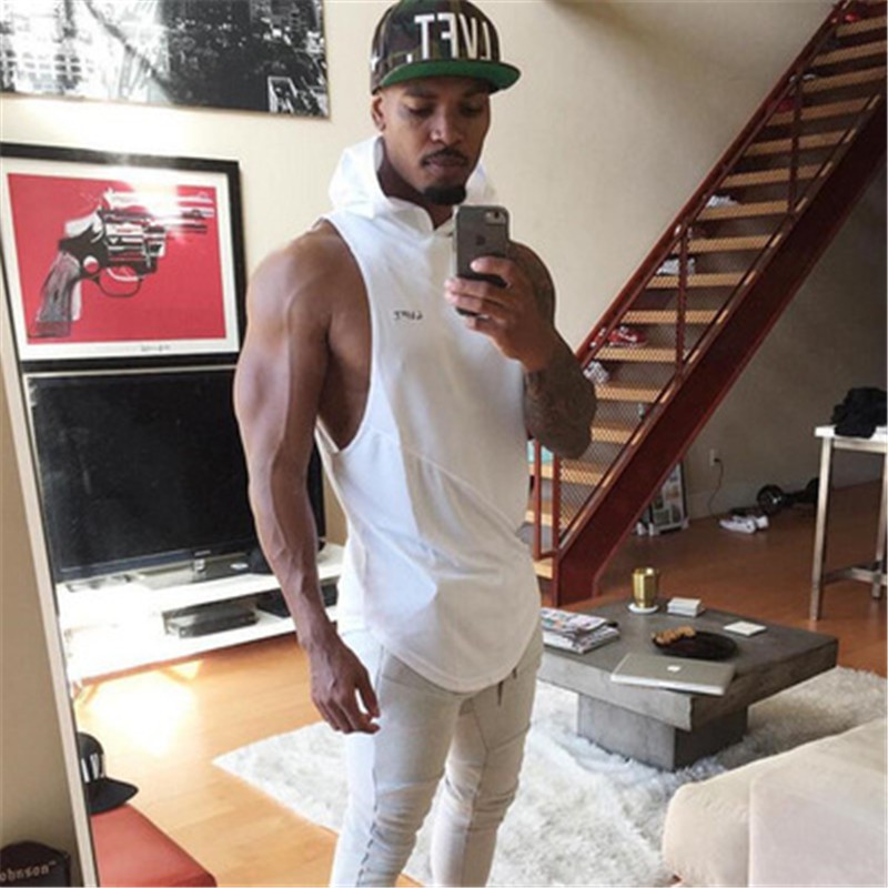 Áo Ba Lỗ Thể Thao Có Nón Nhanh Khô Năng Động Cho Nam