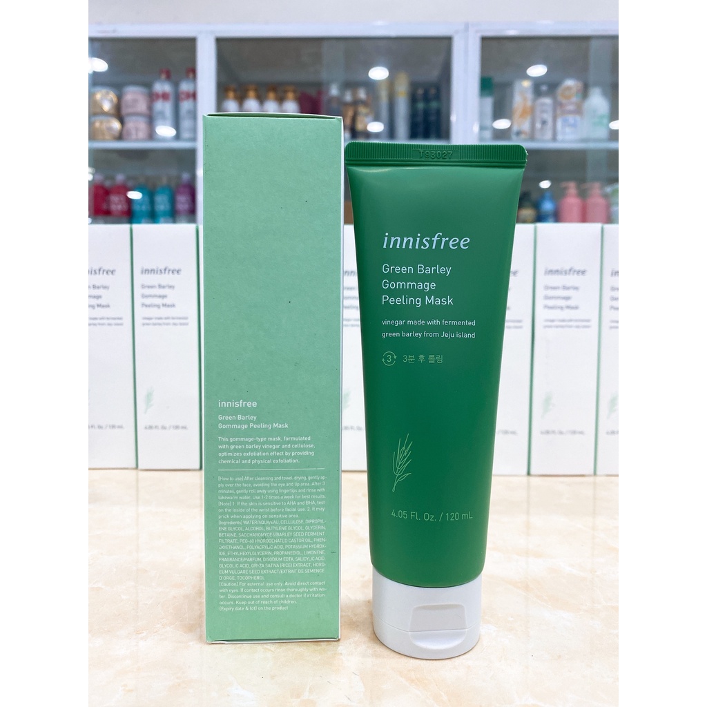 Mặt Nạ Tẩy Da Chết Innisfree Green Barley Gommage Peeling Mask Hàn Quốc 120ml