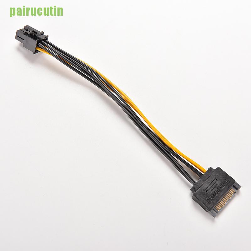 SATA Cáp Chuyển Đổi Pci-e 15 Pin Sang 6 Pin Dài 20cm