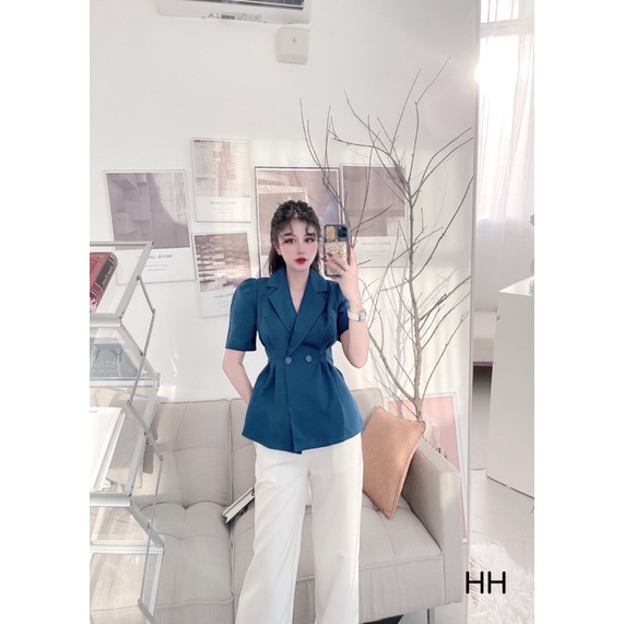 Set bộ thiết kế sang chảnh vest 3 màu quần sớ ống suông cực chảnh