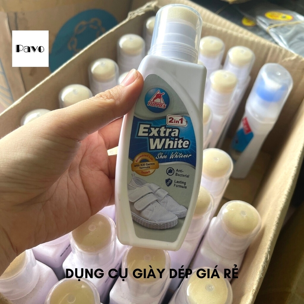 CHẤT LÀM TRẮNG GIẦY THỂ THAO CAO CẤP YUPPIES EXTRA WHITE NHẬP KHẨU CHÍNH HÃNG MALAYSIA 75ML