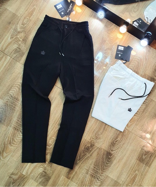 QUẦN ĐŨI DÀI ỐNG SUÔNG MÀU TRẮNG ĐEN | BigBuy360 - bigbuy360.vn