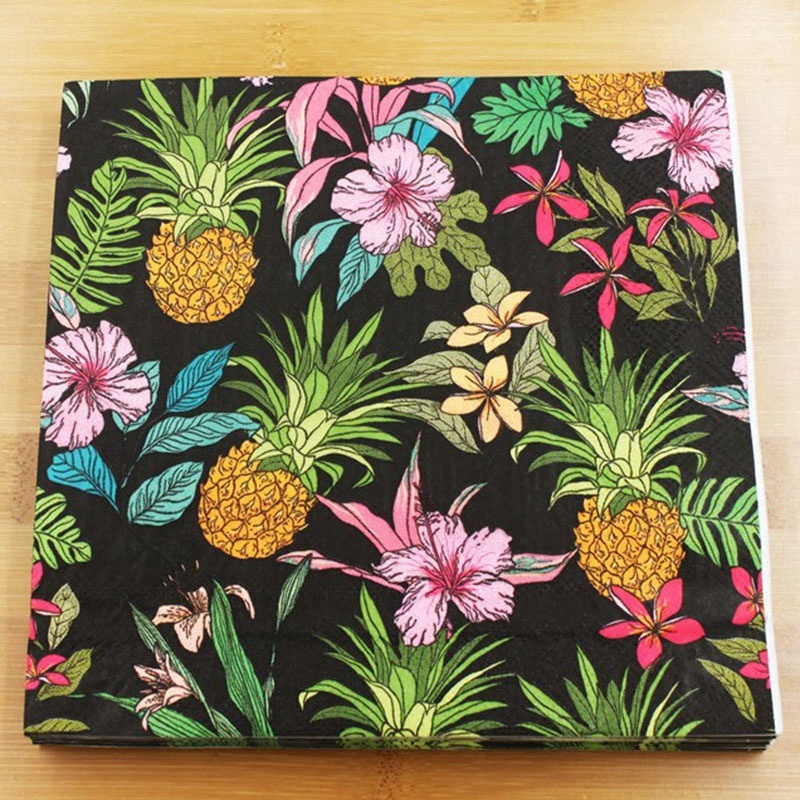 Set 20 Tờ Khăn Giấy 20 Tờ Họa Tiết Chim Hồng Hạc Hoạt Hình