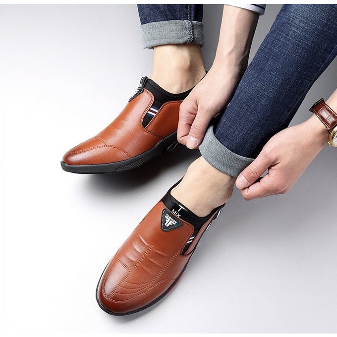 [giá sỉ-hàng nhập] Giày da nam tây âu thời trang công sở nam không giây quảng châu siêu hót