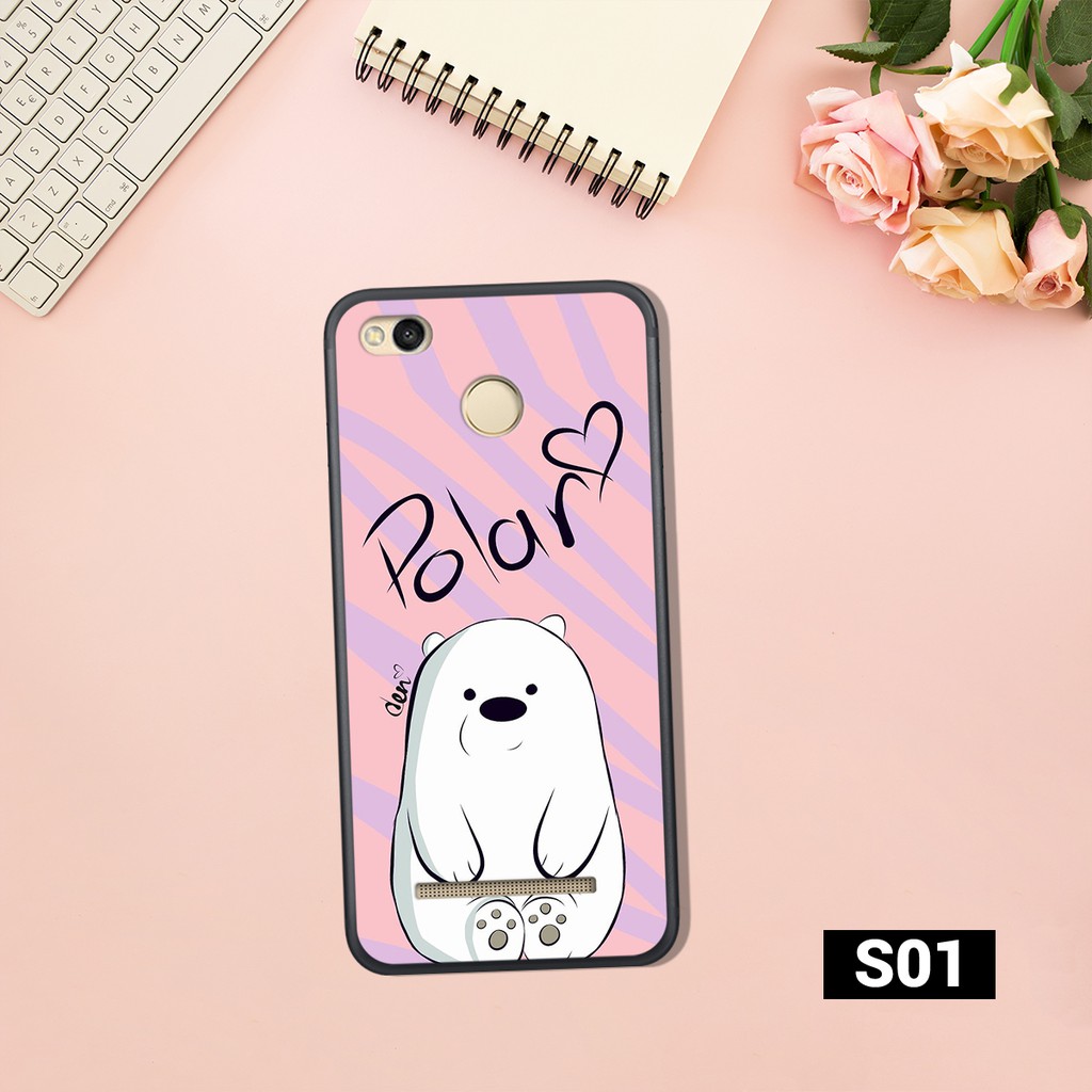 ỐP LƯNG XIAOMI REDMI 3S - Ốp lưng xiaomi redmi 4A - Redmi 5A - Redmi 4X WE BARE BEARS