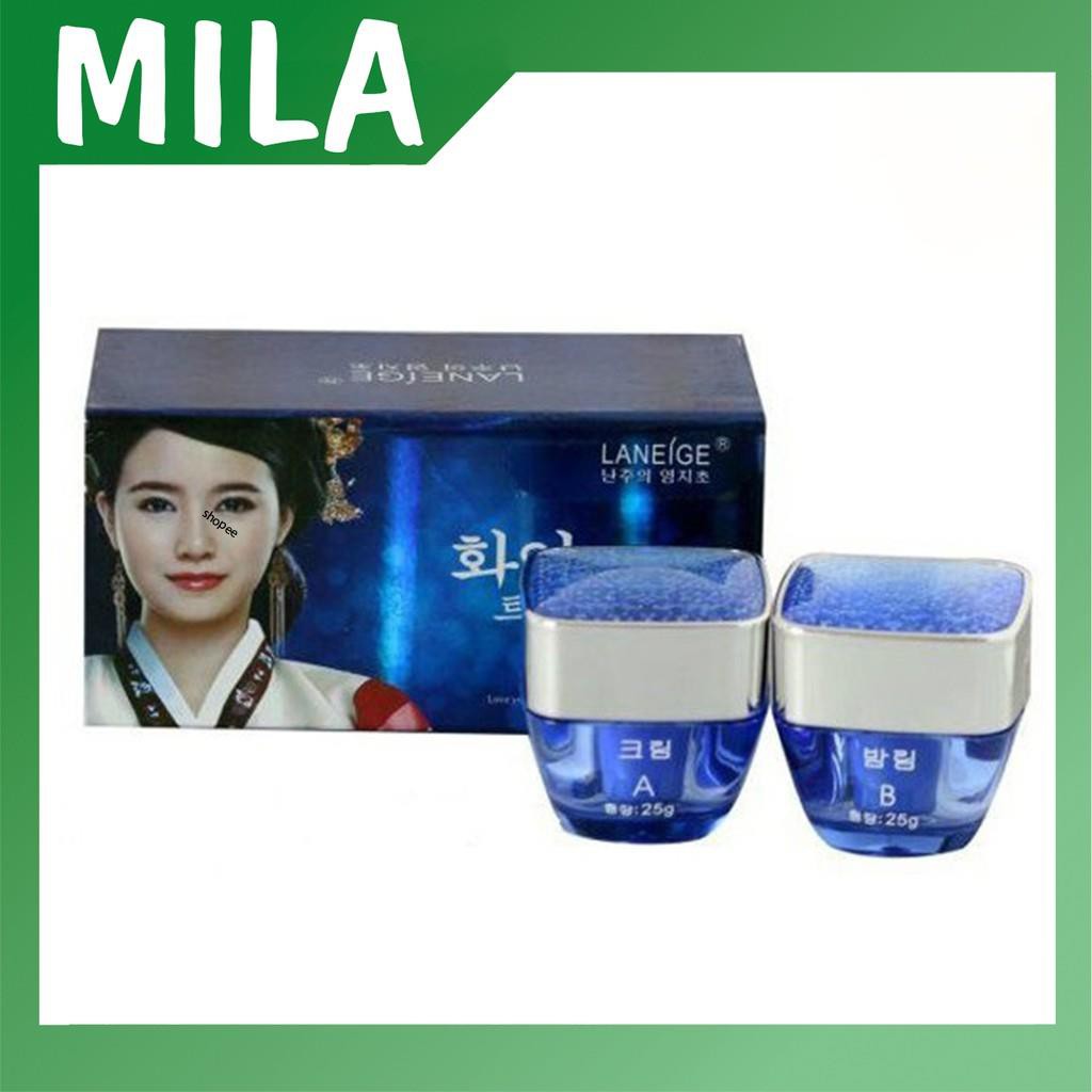 Mỹ phẩm Laneige xanh 2in1, mỹ phẩm chuyên làm mờ nám và dưỡng trắng da Laneige.