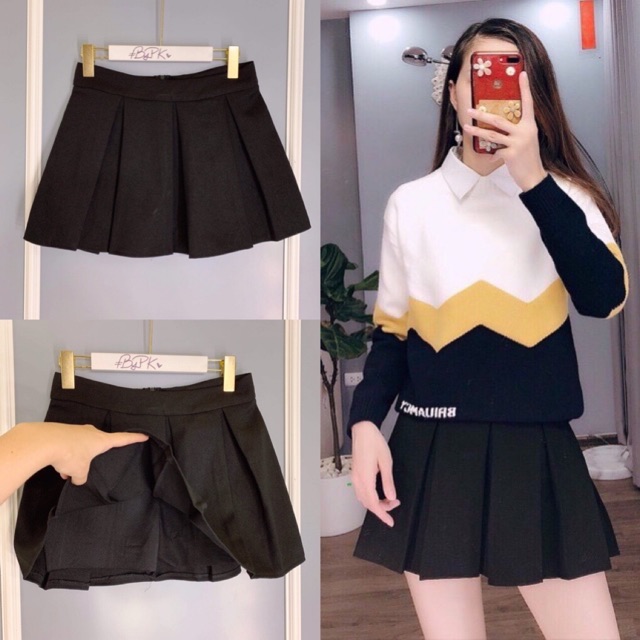 [GIÁ HUỶ DIỆT] Chân Váy Quần Xếp Ly Basic