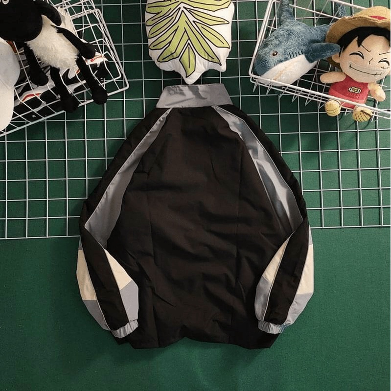 Áo Khoác Dù Nam Cổ Trụ Vải Dù 2 Lớp In Logo Phối Màu Tay Form Rộng Mặc Đẹp NEW UNISEX