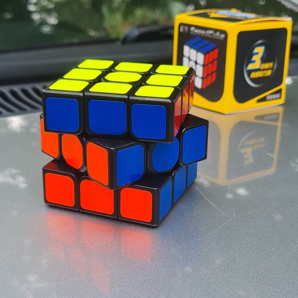 Rubik  3x3 xếp hình rubic 3x3 - QiYi  viền đen/ trắng RB01