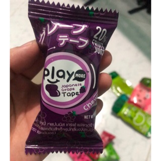Kẹo dẻo cuộn thái lan (play more 21gram/gói) vị nho