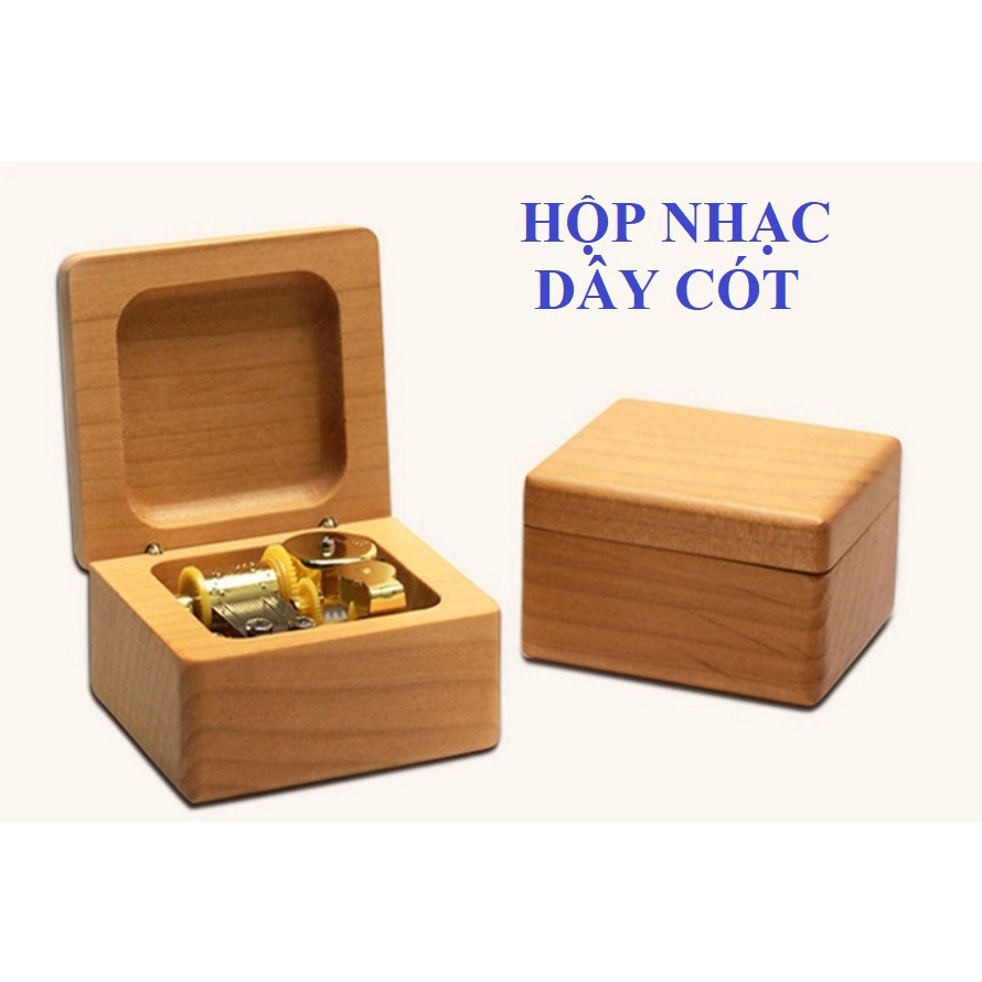 Hộp nhạc dây cót bằng gỗ xoan cao cấp, độc đáo GX