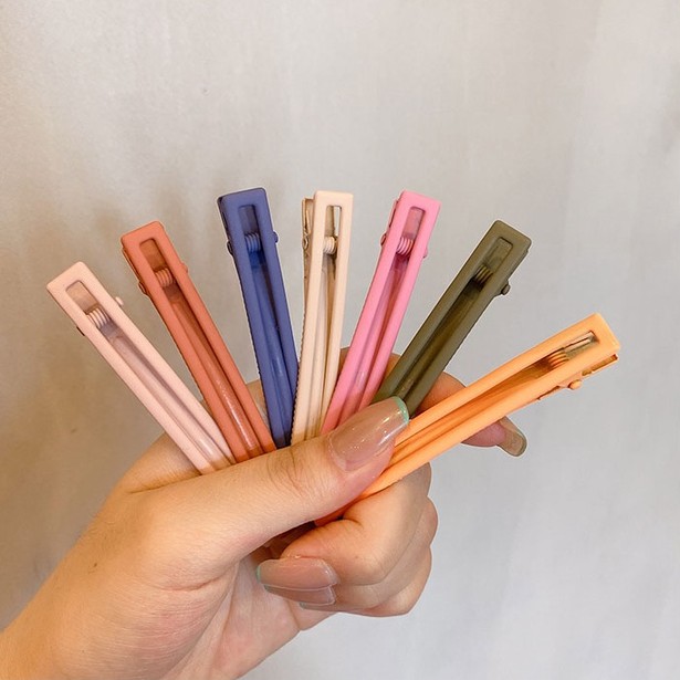 Set 10 kẹp tóc nhiều màu sắc đơn giản phong cách Hàn thanh lịch cho nữ