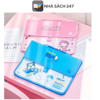 Cặp học thêm Deli 38135 kiểu dáng xinh xắn đáng yêu, thiết kế móc khóa chắc chắn Hàng chính hãng