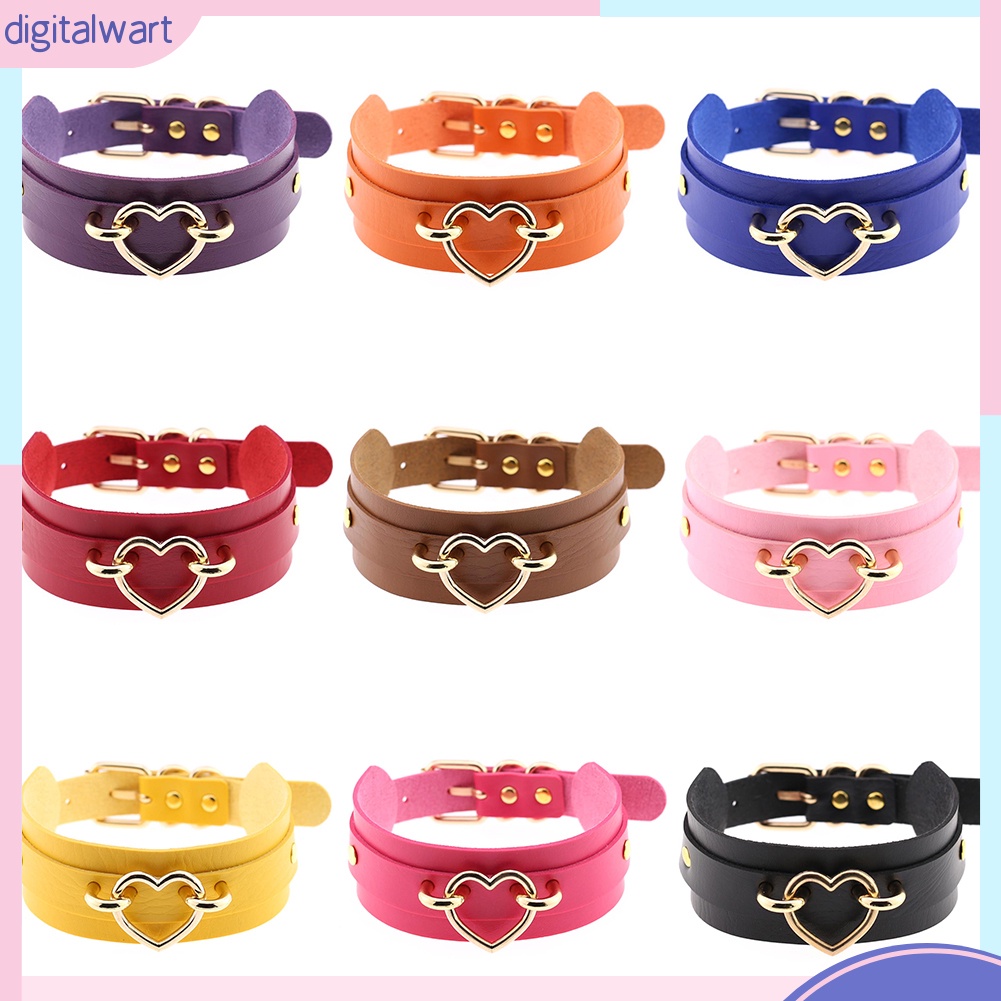 Vòng Cổ Choker Giả Da Đính Khóa Trái Tim Thời Trang