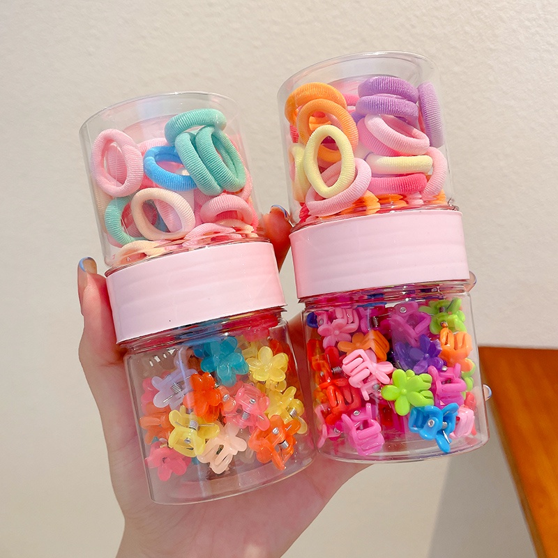 Dây Buộc Tóc Cao Su Co Giãn Tốt Màu Kẹo Ngọt Dành Cho Bé Gái