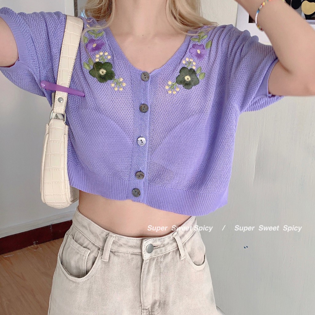 Áo Len Tay Ngắn Cổ Chữ V Thời Trang Quyến Rũ Dành Cho Nữ | BigBuy360 - bigbuy360.vn