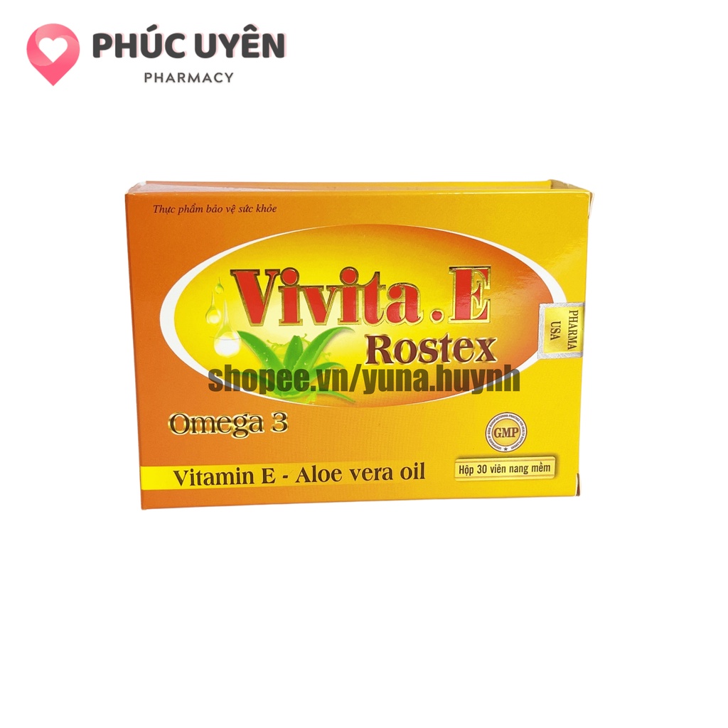Viên uống đẹp da Vitamin E Omega 3 chống lão hóa, ngừa nếp nhăn, sáng hồng da - Hộp 30 viên dùng 1 tháng