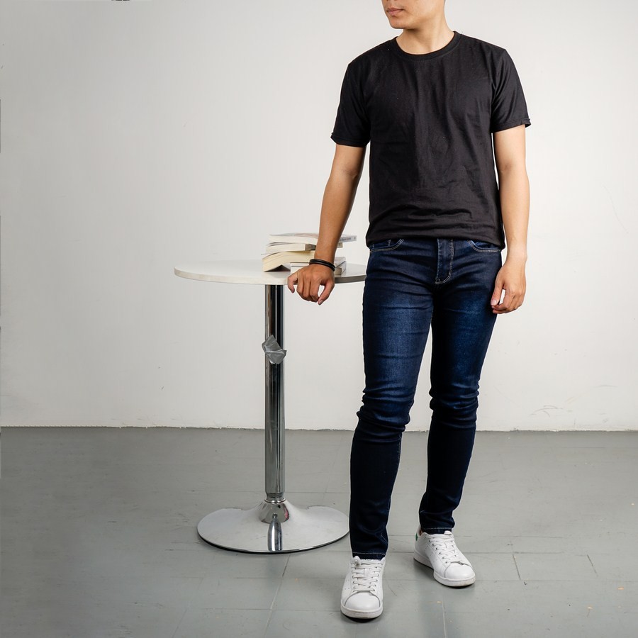 ** Quần Jean Nam Trơn XANH như hình Chất Cotton Co Giãn Dáng Ôm Ống Côn ** - Hàng nhập khẩu trực tiếp tại nhà máy - chất