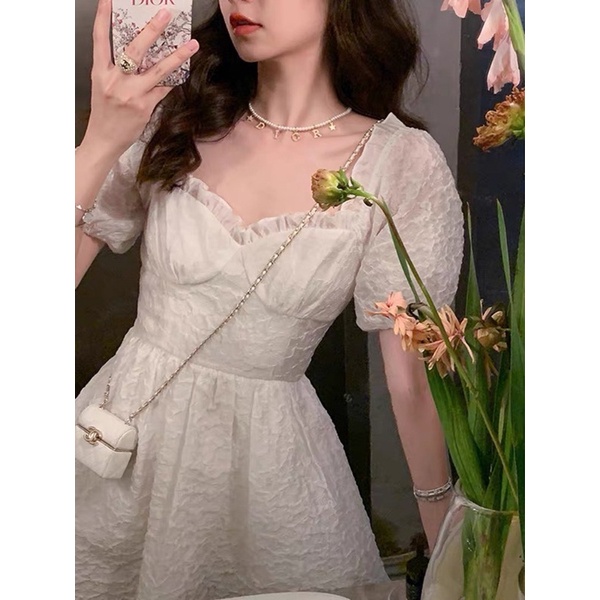ĐẦM GẤM TRẮNG BÈO RÃ NGỰC MIDI XỐP