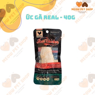 Combo 10 ￼- Ức gà hấp ăn liền dành cho chó mèo Real Chicken 40g - Thức ăn chó mèo giá sỉ