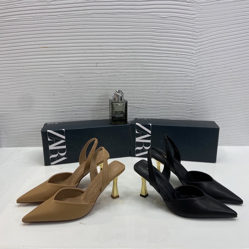 Sandal cao gót zara basic gót nhọn 7p fullbox
