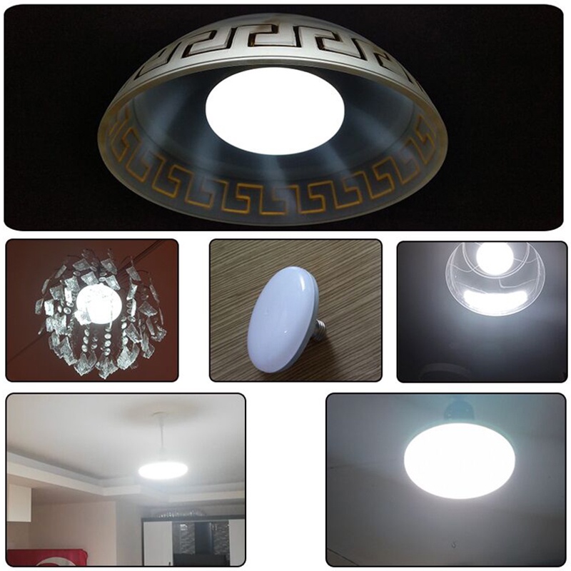 Đèn trần CHUANGYANG UFO tròn/ vuông siêu sáng E27 15W 20W 30W 40W 50W 60W tiện lợi