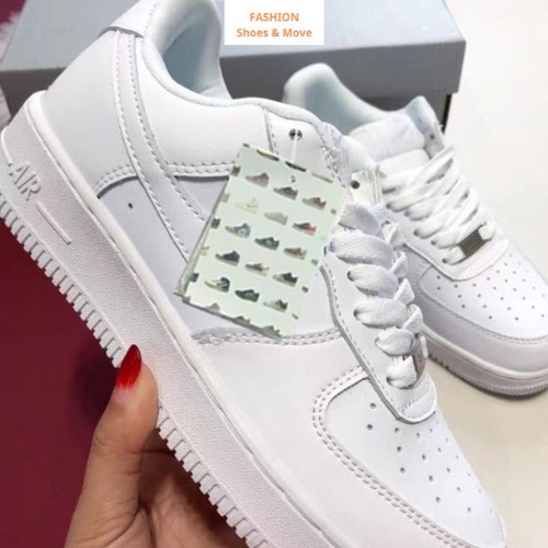 Giày AF1 Thể Thao Nam Nữ Màu Trắng, Giày Sneaker AF1 Độn Đế Cao 3cm Dáng Thể Thao Thời Trang