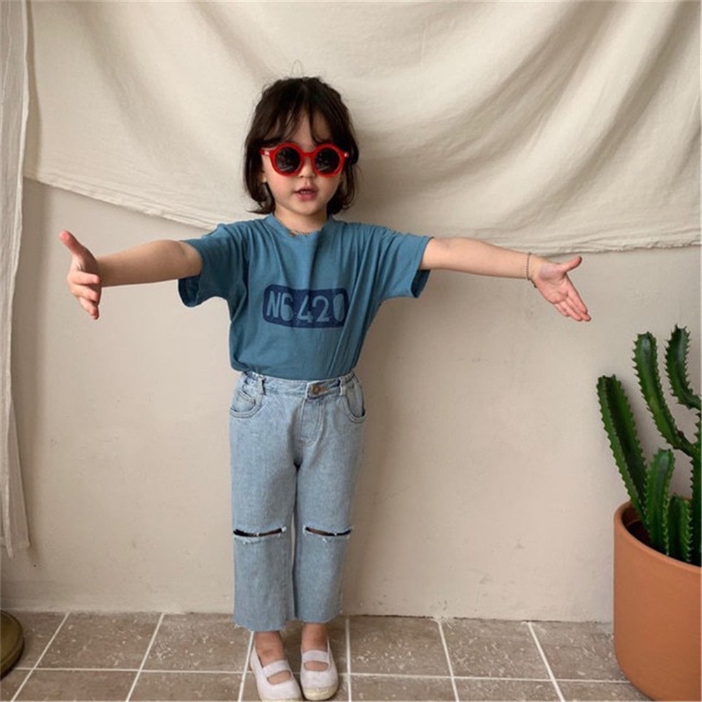 Kính Mát Gọng Tròn Phong Cách Retro Thời Trang Cho Bé