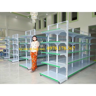 Kệ siêu thị áp tường, kệ trưng bày tạp hóa, mỹ phẩm