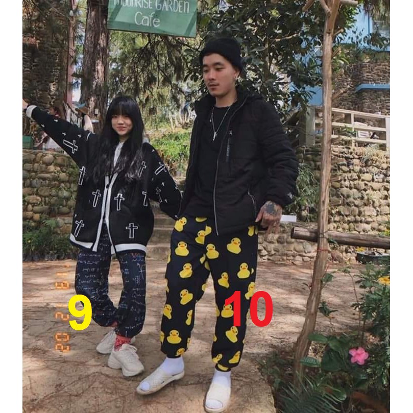 [Mã SKAMFSW175 giảm 10K đơn 50K] Quần dài hoạt hình cartoon Perry Seasame hoa cúc pant unisex