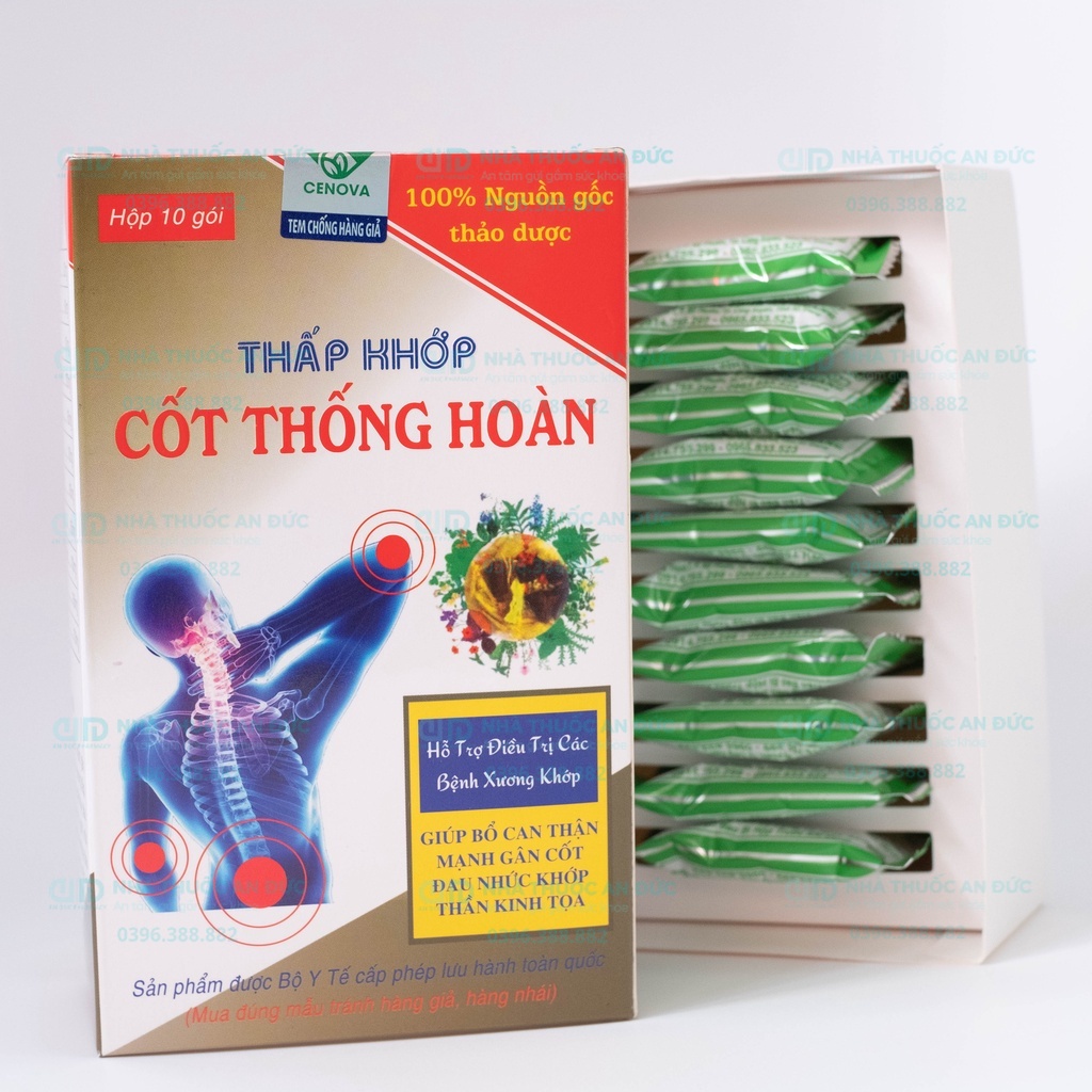 Viên uống đau nhức xương  Thấp khớp Cốt thống hoàn  hộp 10 gói - Nhà thuốc An Đức