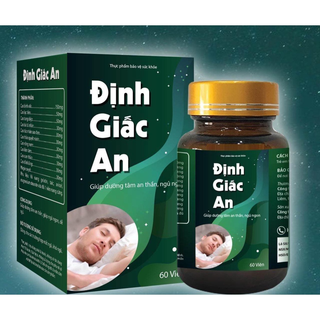 ✅ Định Giấc An ❤️[ CHÍNH HÃNG ] ❤️ Cải thiện chứng mất ngủ hiệu quả