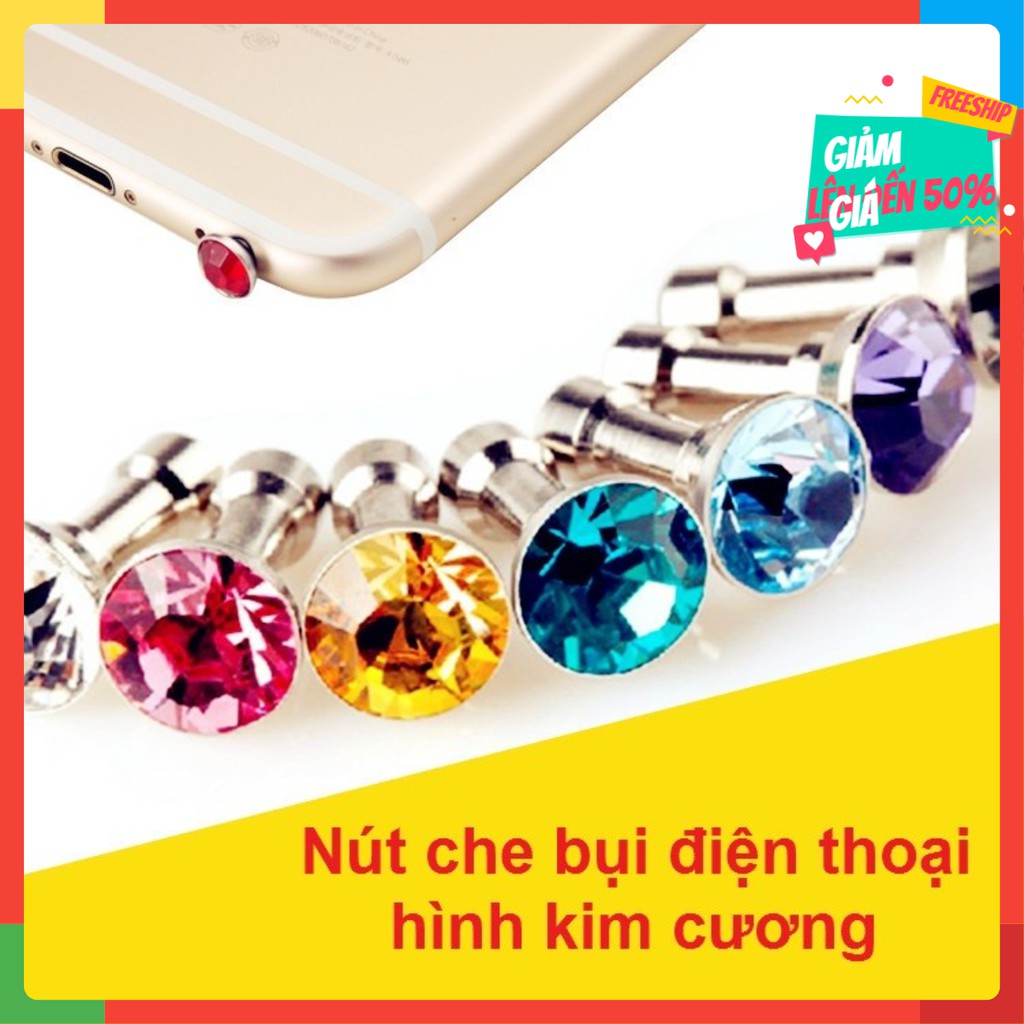 Nút chống bụi tai nghe điện thoại hình kim cương