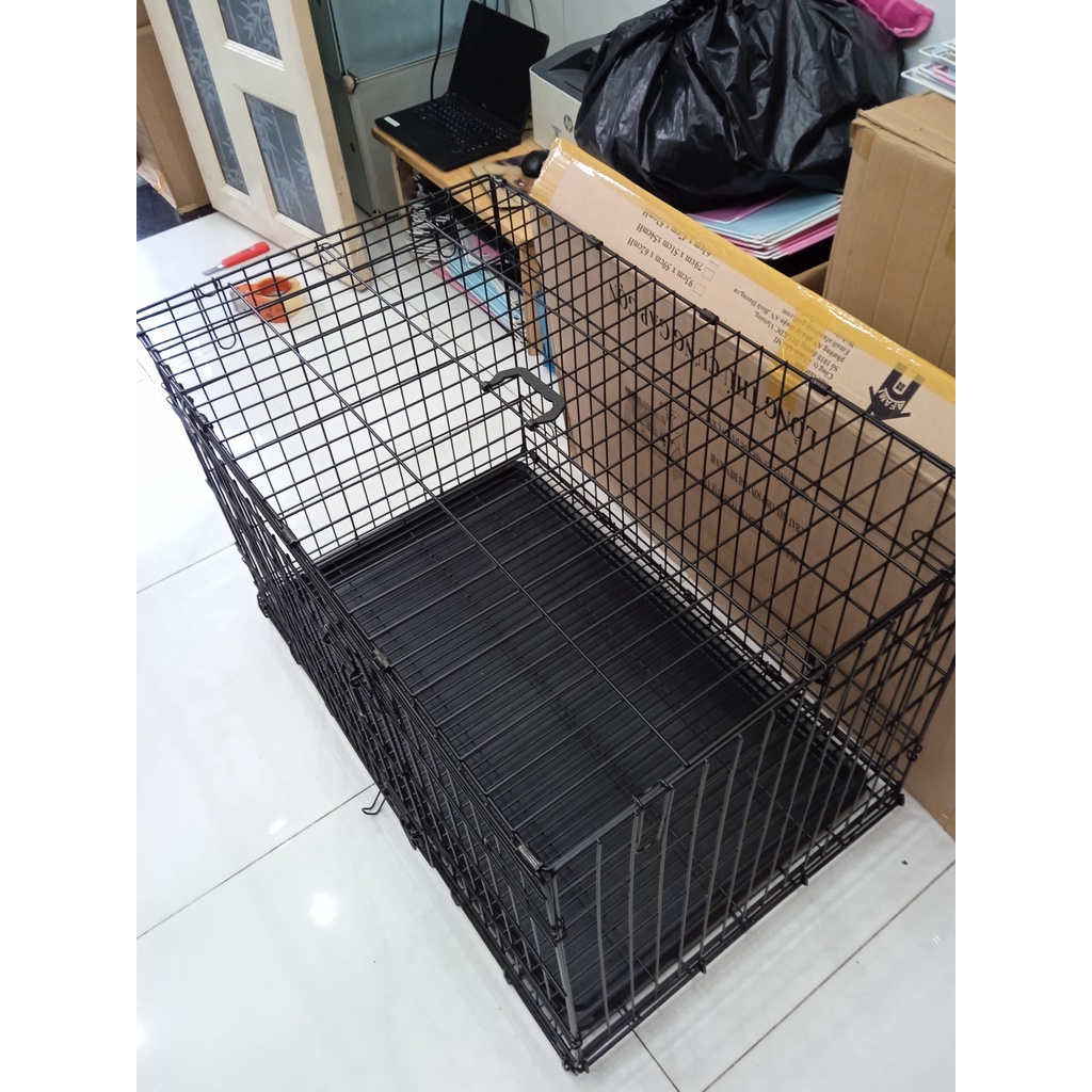 CHUỒNG CHÓ SIZE LỚN NAN SIÊU DÀY 90X60X70CM GẤP GỌN TIỆN LỢI DÀNH CHO PET LỚN