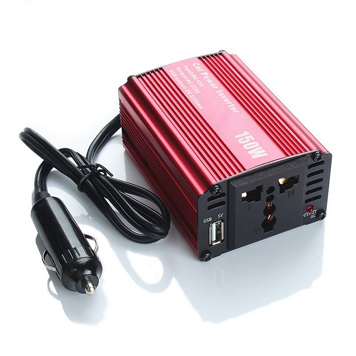 Bộ Chuyển Nguồn Car Inverter 12v - 220v - 150w Vuông