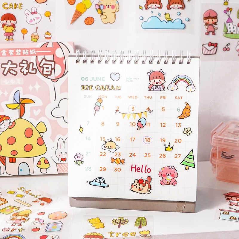 Set 100 Tấm Sticker Dễ Thương