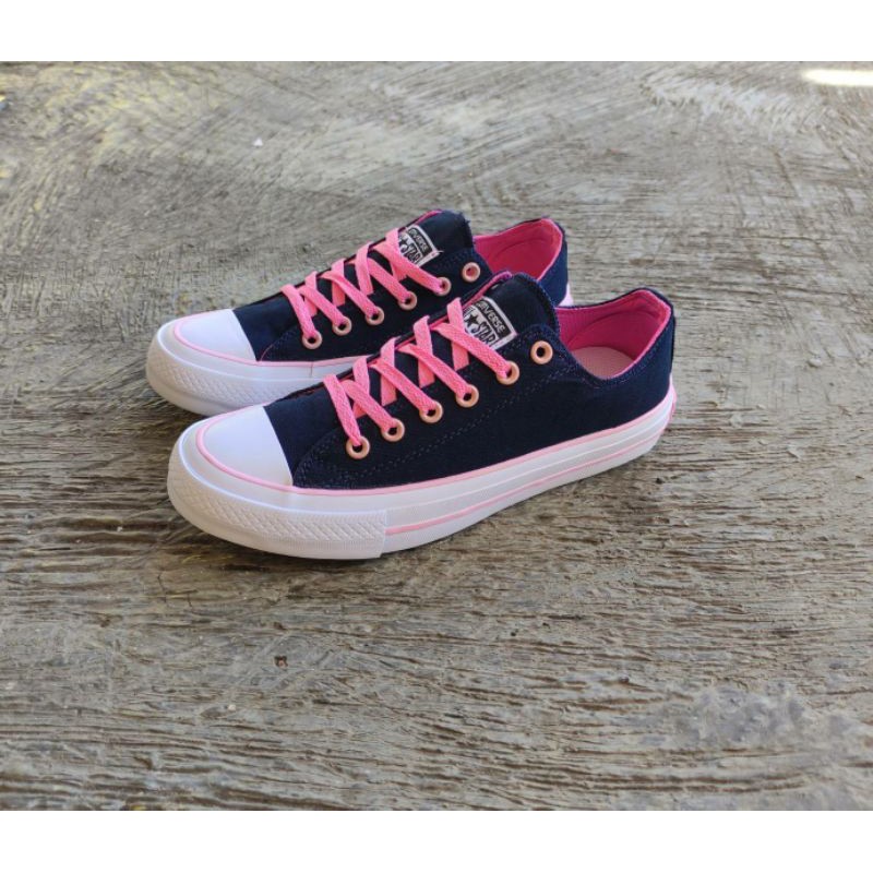 Giày Thể Thao Converse All Star Ox Cổ Thấp Màu Trắng Hồng Cổ Điển