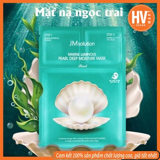 [HOT] Mặt Nạ Ngọc Trai 3 Bước JM Solution Marine Luminous Pearl Deep Moisture Mask Dưỡng Trắng, Cấp Ẩm - Hộp 10 Miếng